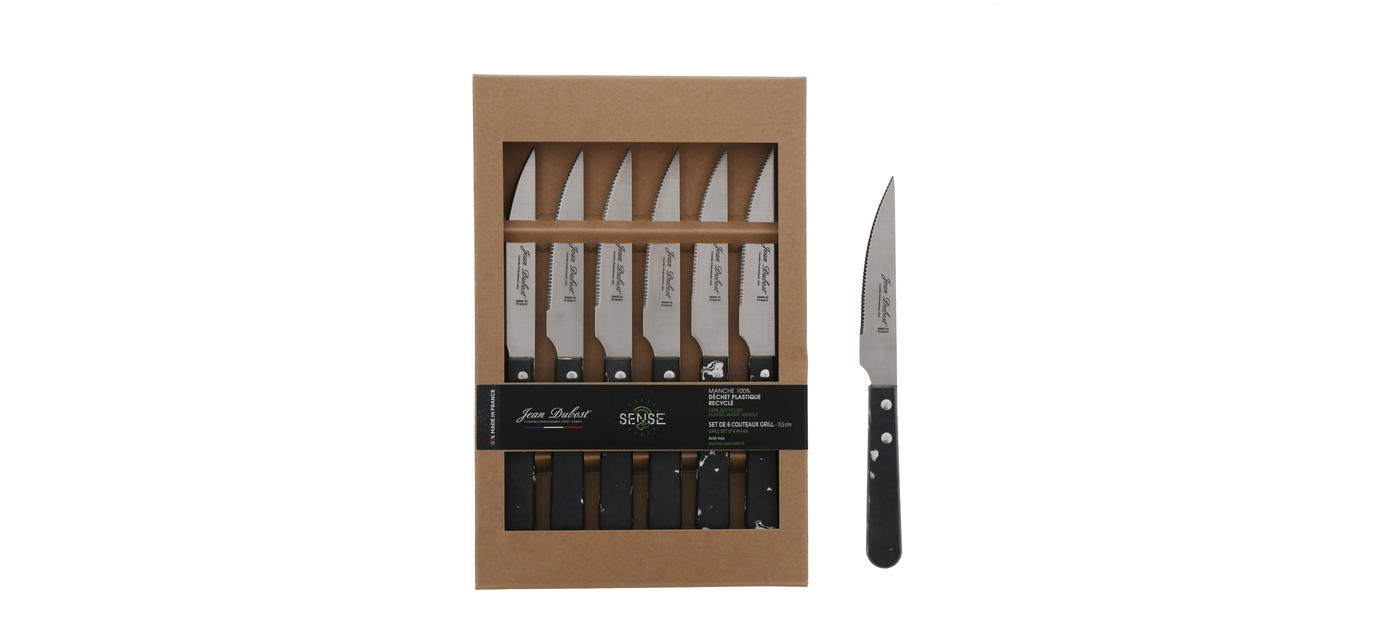 Jean Dubost grill knives Sense black edition hecho en Francia