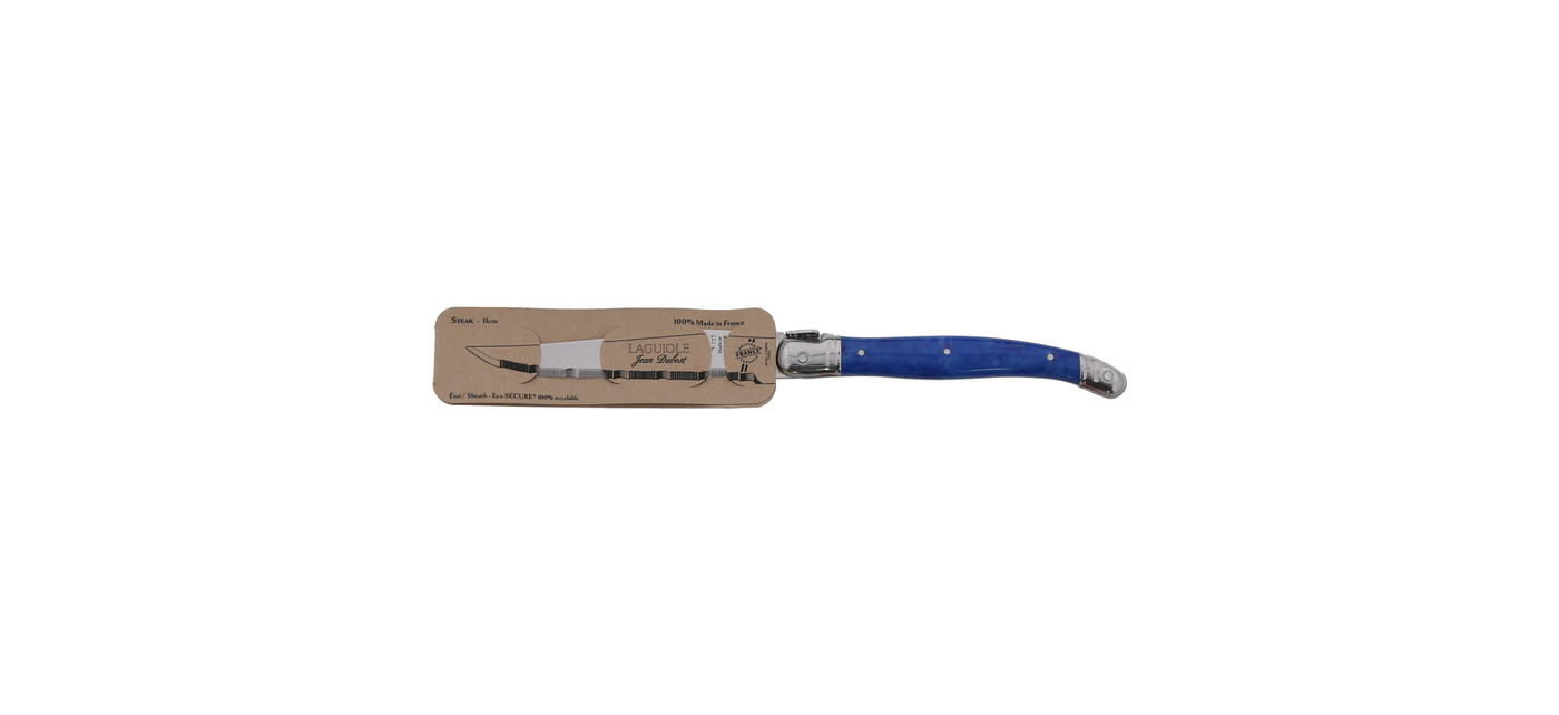 Couteaux Jean Dubost Laguiole bleu marbré, certifiés Origine France Garantie